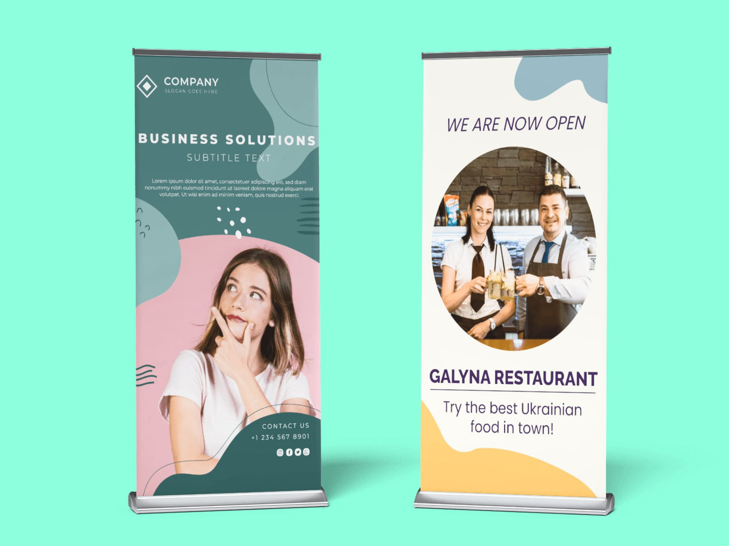 Retractable Deluxe Wide Base Roll Up Banner